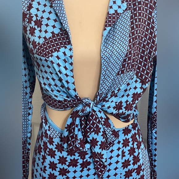 Free People 💎 Miki Dress Mini V-Neck Front-Tie Closure Waist Cut Out Size XS NWT - Picture 16 of 16